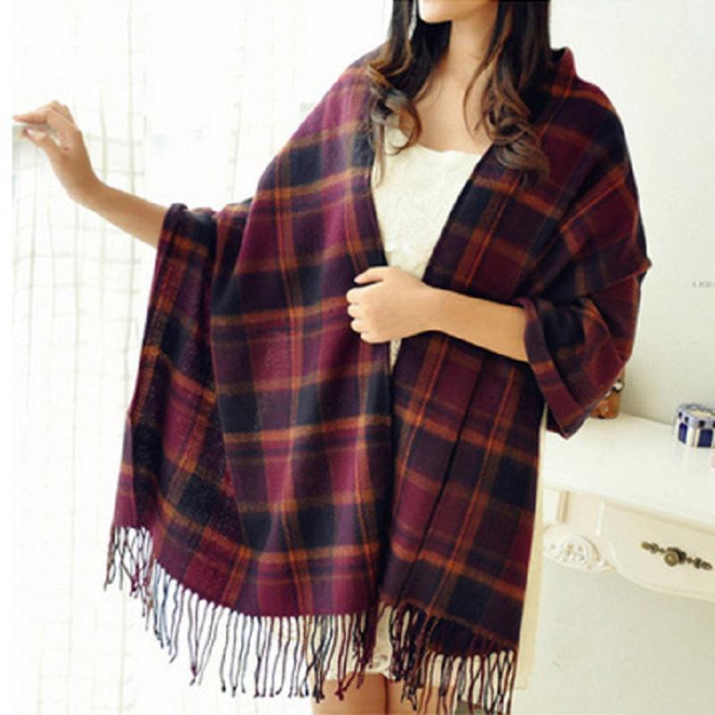 Bufanda Con Diseño De Cuadros Para Mujeres | Ideal Para El Invierno