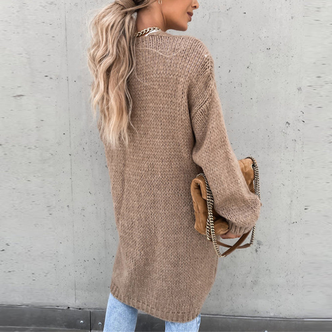 Cárdigan Largo con Corte Recto para Mujer | Ideal para el Invierno