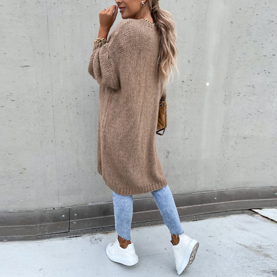 Cárdigan Largo con Corte Recto para Mujer | Ideal para el Invierno