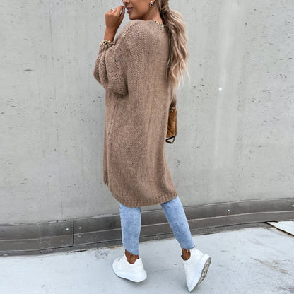 Cárdigan Largo con Corte Recto para Mujer | Ideal para el Invierno