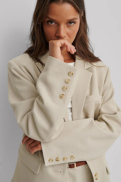 Blazer Con Corte Regular Y Cierre De Dos Botones Para Mujer | Ideal Para Uso Profesional Y Diario