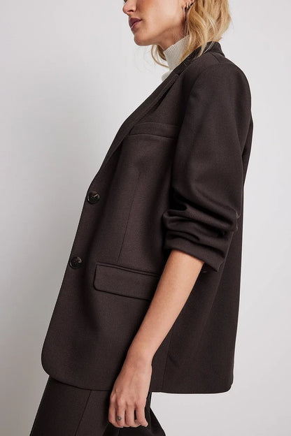 Blazer Con Corte Regular Y Cierre De Dos Botones Para Mujer | Ideal Para Uso Profesional Y Diario