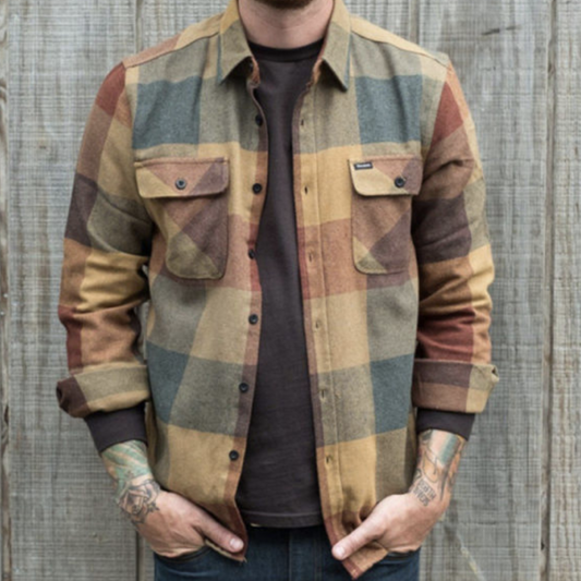 Camisa Con Motivo De Cuadros Y Cierre Abotonado Para Hombre | Ideal Para Uso Diario