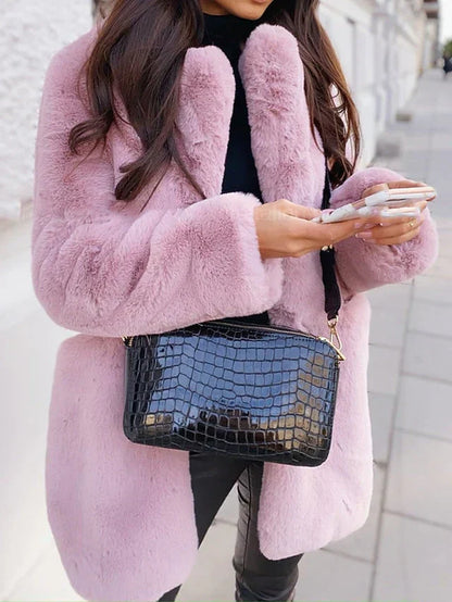 Abrigo Largo Estilo Teddy con Corte Amplio para Uso Diario | Ideal para Invierno