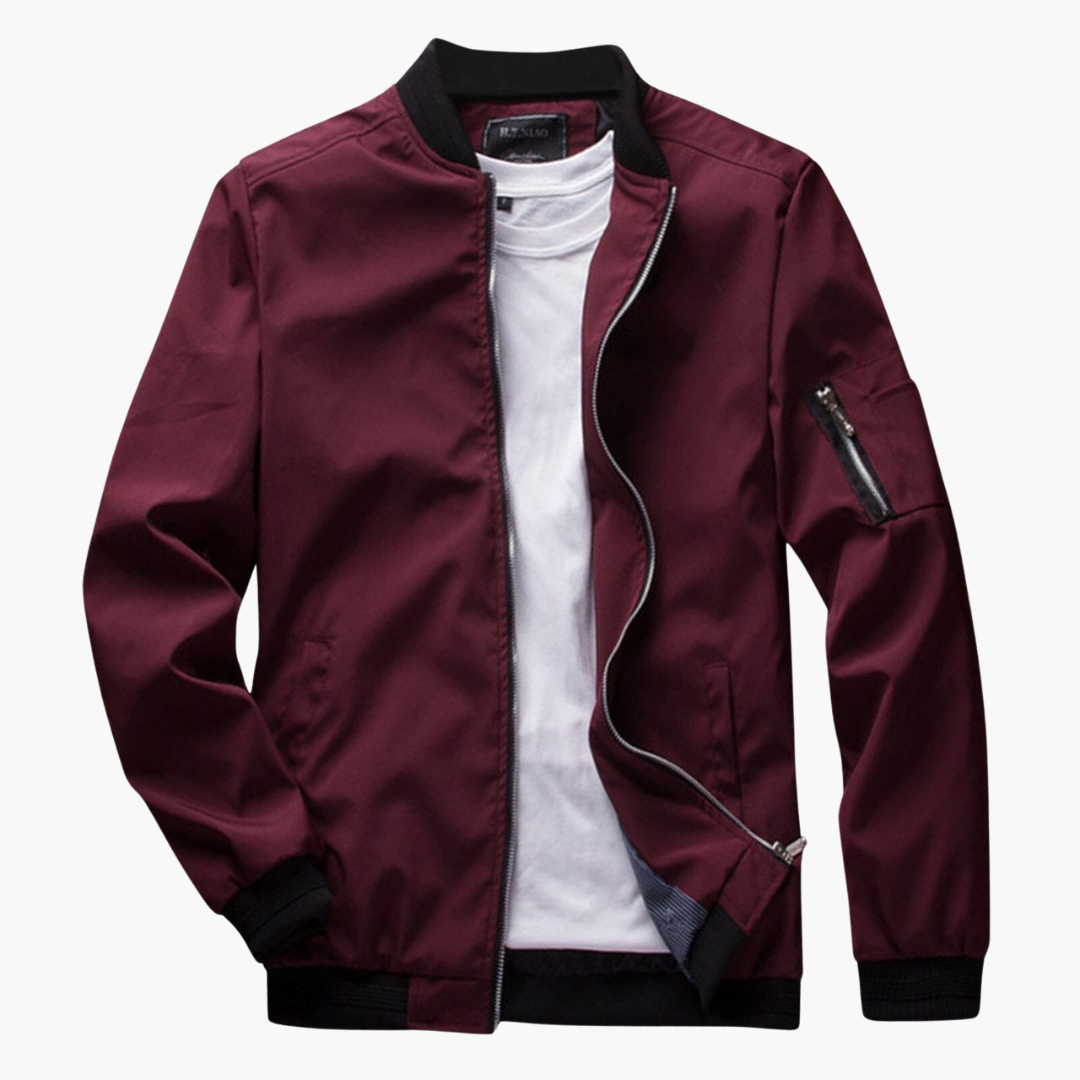 Chaqueta Bomber Con Bolsillos Con Cremallera Para Hombre | Ideal Para Uso Diario Y Urbano