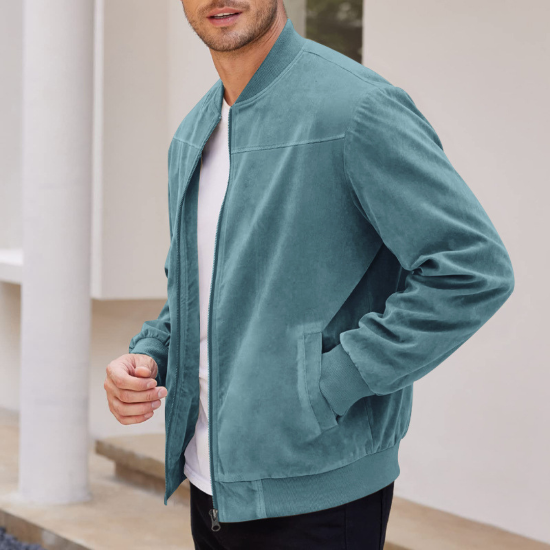Chaqueta Bomber con Cierre de Cremallera para Adultos | Ideal para Períodos de Entretiempo
