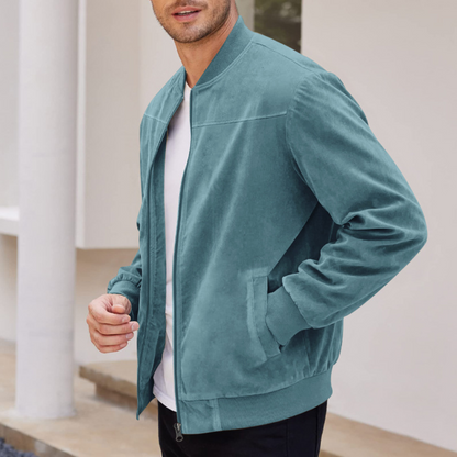 Chaqueta Bomber con Cierre de Cremallera para Adultos | Ideal para Períodos de Entretiempo