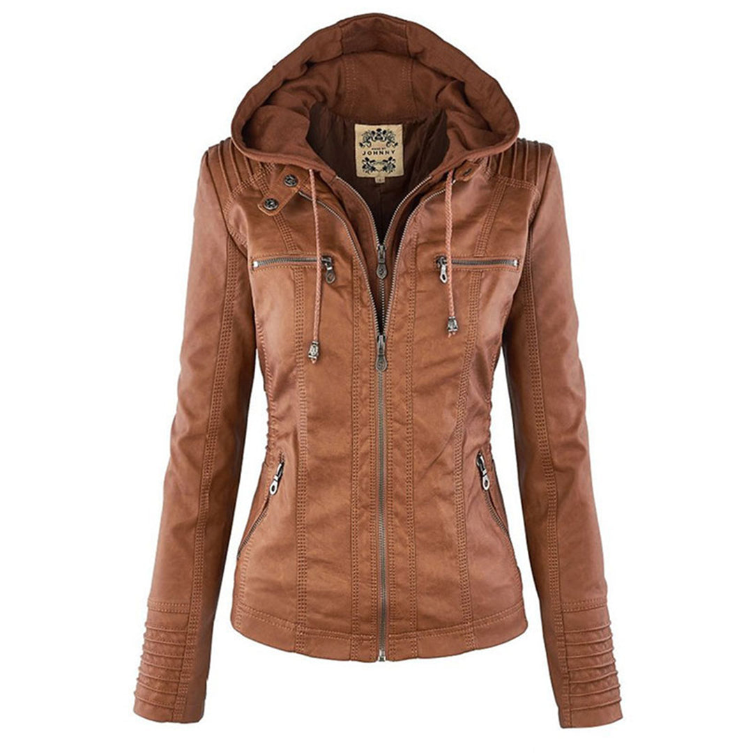 Chaqueta Corta con Capucha Desmontable para Mujer | Ideal para Media Estación y Actividades al Aire Libre