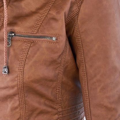 Chaqueta Corta con Capucha Desmontable para Mujer | Ideal para Media Estación y Actividades al Aire Libre