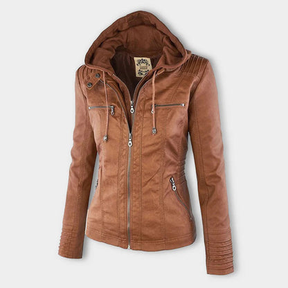 Chaqueta Corta con Capucha Desmontable para Mujer | Ideal para Media Estación y Actividades al Aire Libre