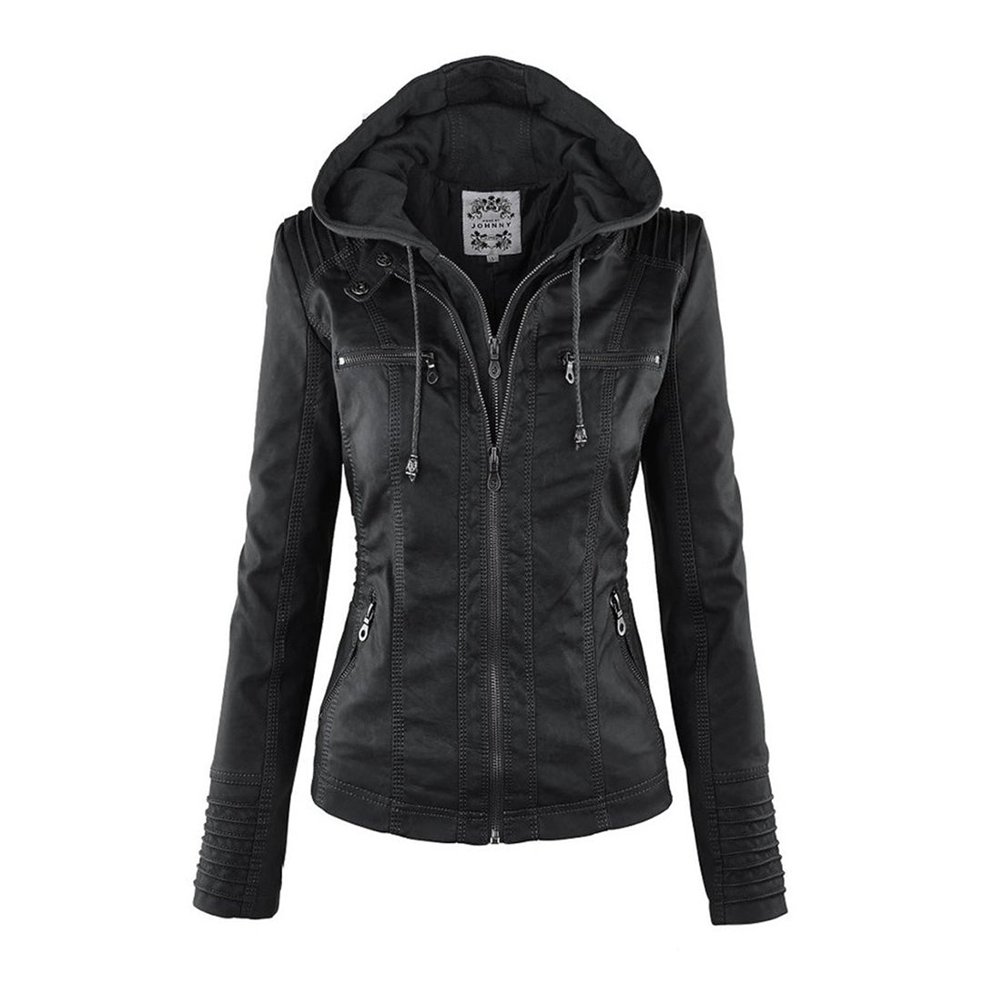 Chaqueta Corta con Capucha Desmontable para Mujer | Ideal para Media Estación y Actividades al Aire Libre