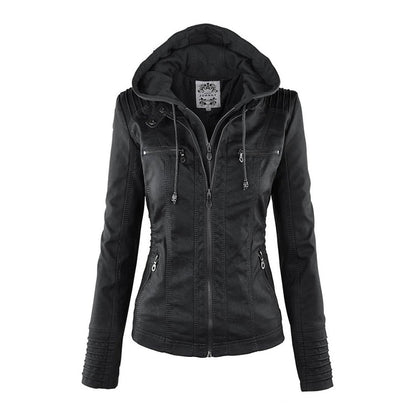 Chaqueta Corta con Capucha Desmontable para Mujer | Ideal para Media Estación y Actividades al Aire Libre