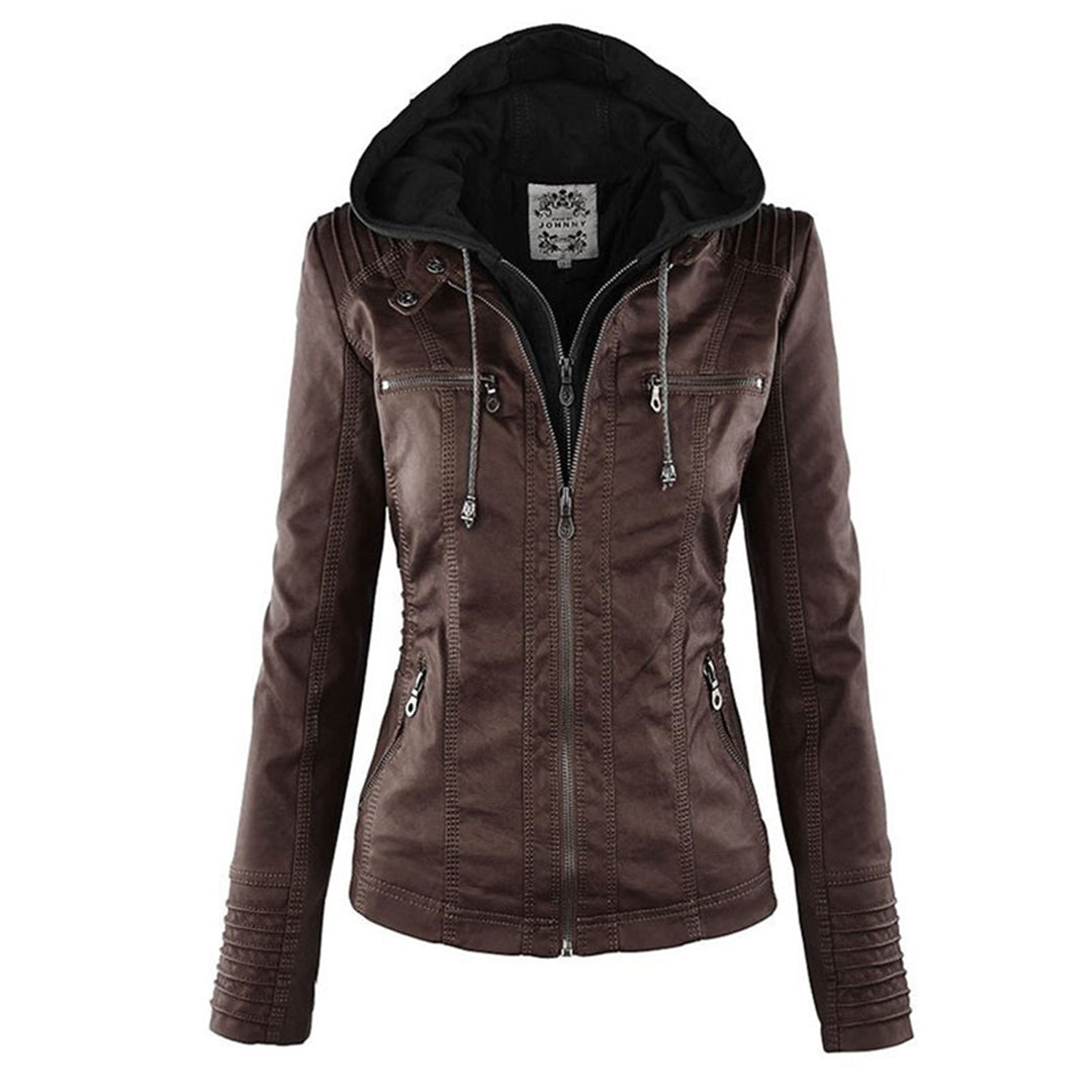 Chaqueta Corta con Capucha Desmontable para Mujer | Ideal para Media Estación y Actividades al Aire Libre