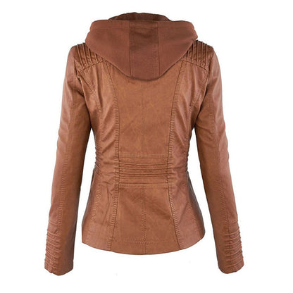 Chaqueta Corta con Capucha Desmontable para Mujer | Ideal para Media Estación y Actividades al Aire Libre
