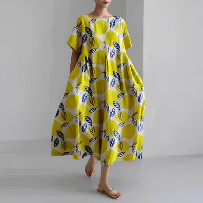 Vestido Midi Con Estampado Floral Y Corte Relajado Para Mujer | Ideal Para Uso Diario Y Salidas Informales
