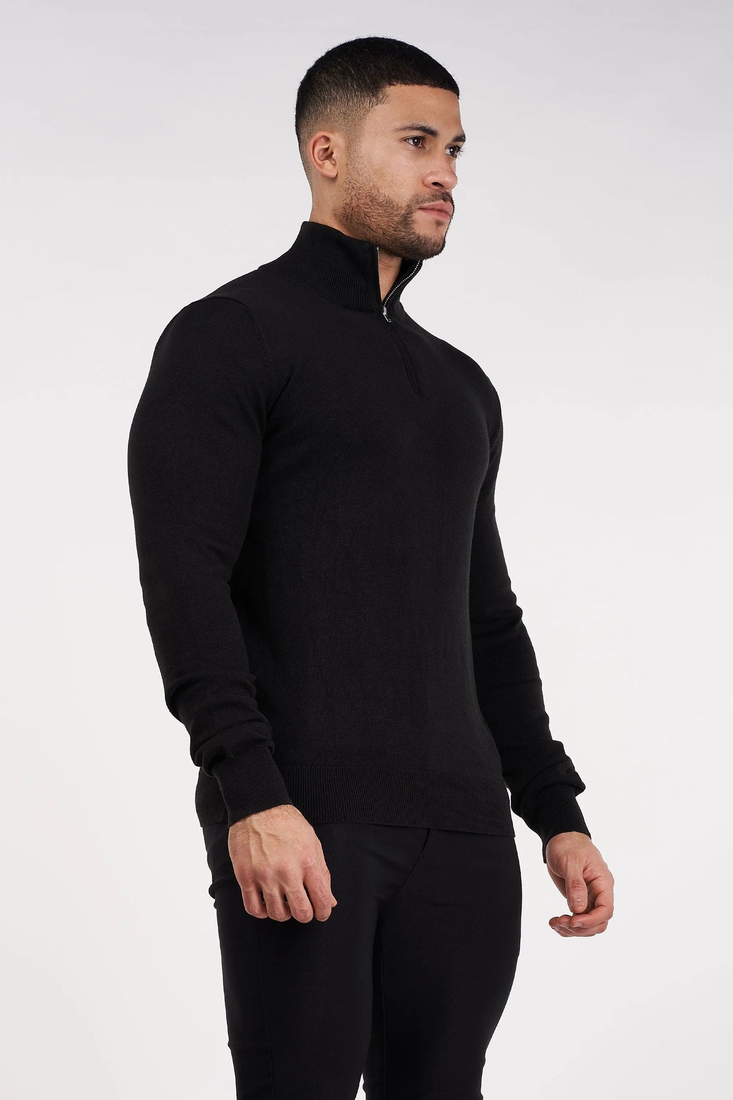 Jersey Con Cuello Alto Y Cremallera Para Hombre | Ideal Para Uso Diario Y Profesional