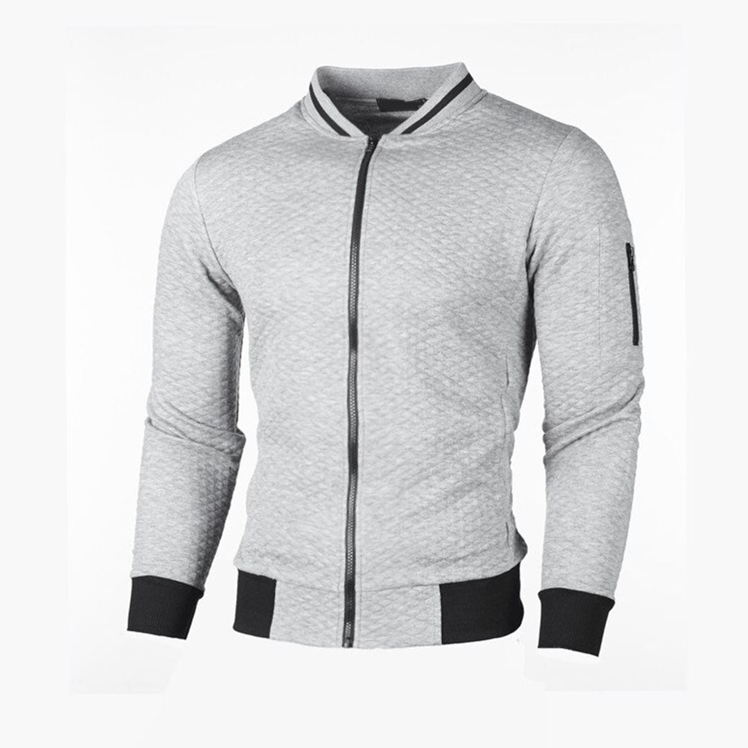 Chaqueta Acolchada Slim Fit Con Cremallera Frontal Para Hombre | Ideal Para Entretiempo Y Uso Diario