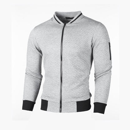 Chaqueta Acolchada Slim Fit Con Cremallera Frontal Para Hombre | Ideal Para Entretiempo Y Uso Diario