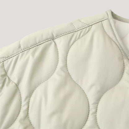 Chaqueta Acolchada Ligera con Cierre a Presión para Mujer | Ideal para Entretiempo