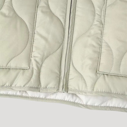 Chaqueta Acolchada Ligera con Cierre a Presión para Mujer | Ideal para Entretiempo