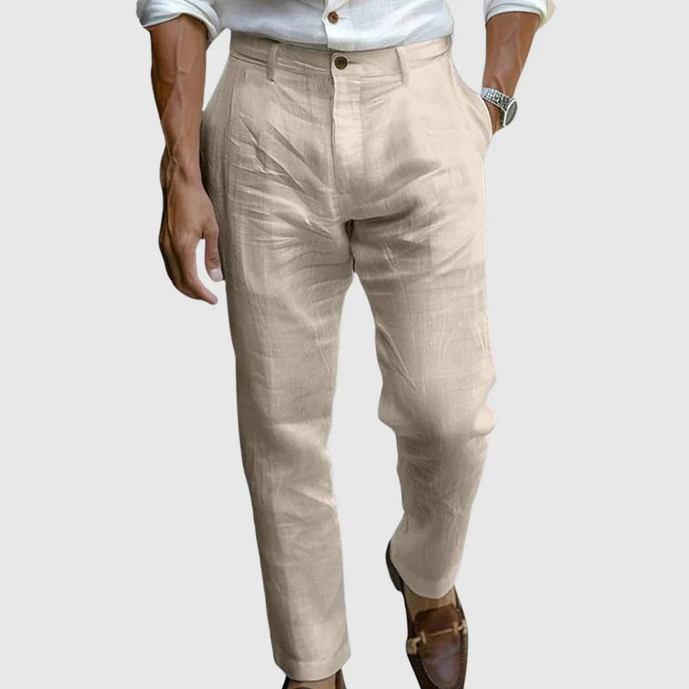 Pantalón De Corte Amplio Con Bolsillos Laterales Para Hombre | Ideal Para Uso Diario En Entornos Informales Y Profesionales