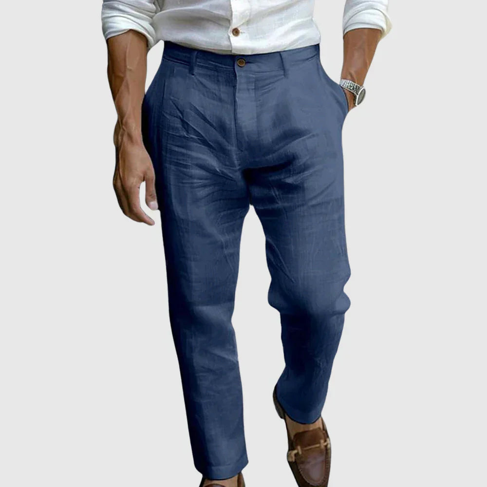 Pantalón De Corte Amplio Con Bolsillos Laterales Para Hombre | Ideal Para Uso Diario En Entornos Informales Y Profesionales