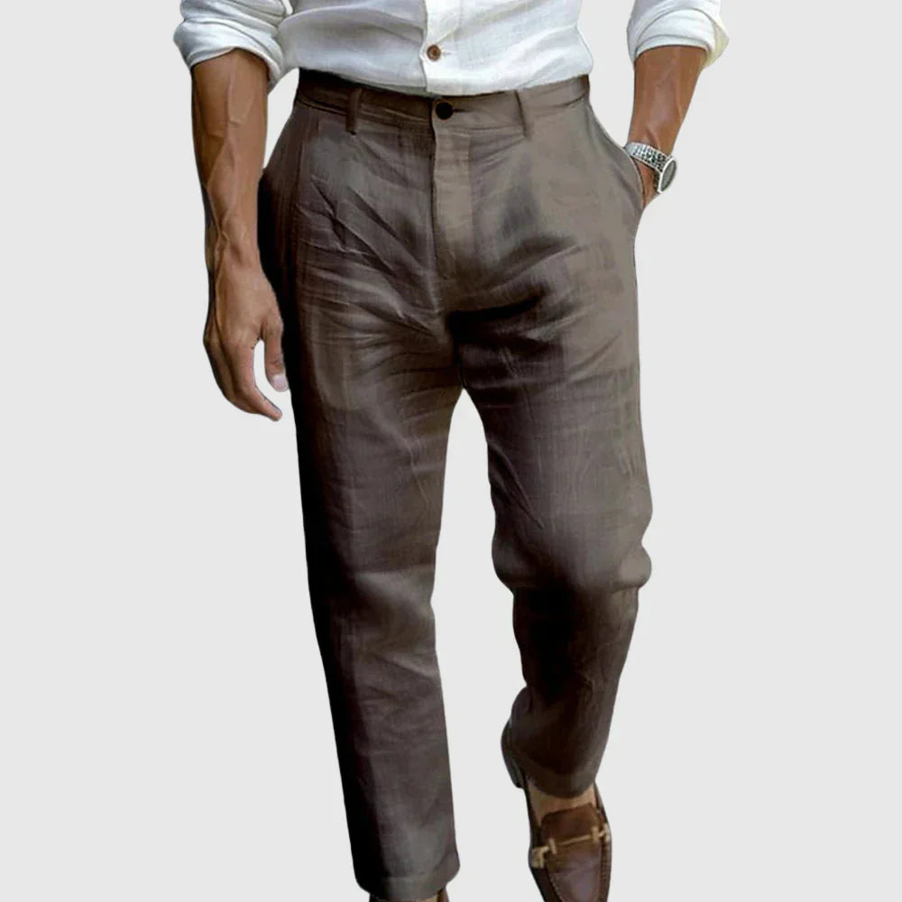 Pantalón De Corte Amplio Con Bolsillos Laterales Para Hombre | Ideal Para Uso Diario En Entornos Informales Y Profesionales