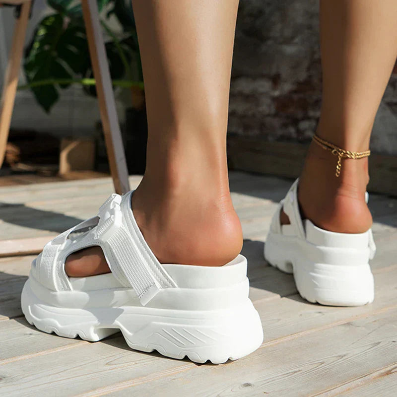 Sandalias de Plataforma con Tacón Compensado para Mujer | Ideales para Uso Diario en Temporadas Cálidas
