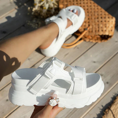 Sandalias de Plataforma con Tacón Compensado para Mujer | Ideales para Uso Diario en Temporadas Cálidas