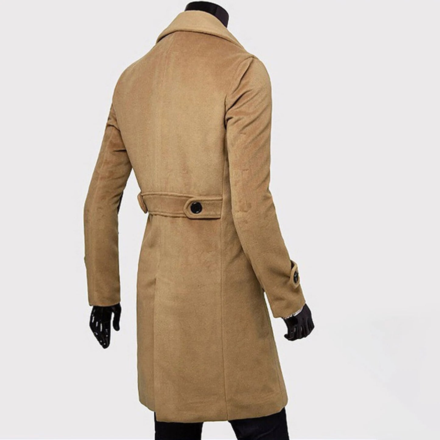 Trench-Coat De Doble Botonadura Con Cinturón Ajustable Para Hombre | Ideal Para Uso Diario Y Urbano