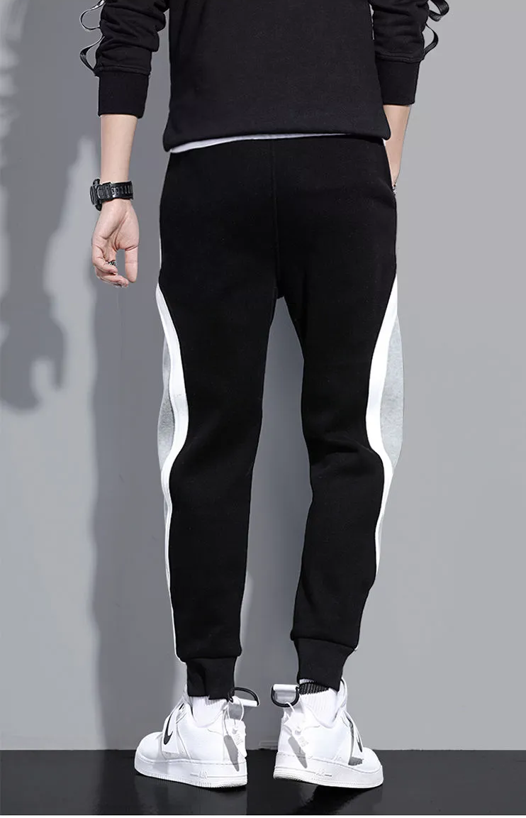 Jogger Casual con Cintura Elástica y Diseño Patchwork para Hombre | Ideal para Uso Diario y Salidas Informales