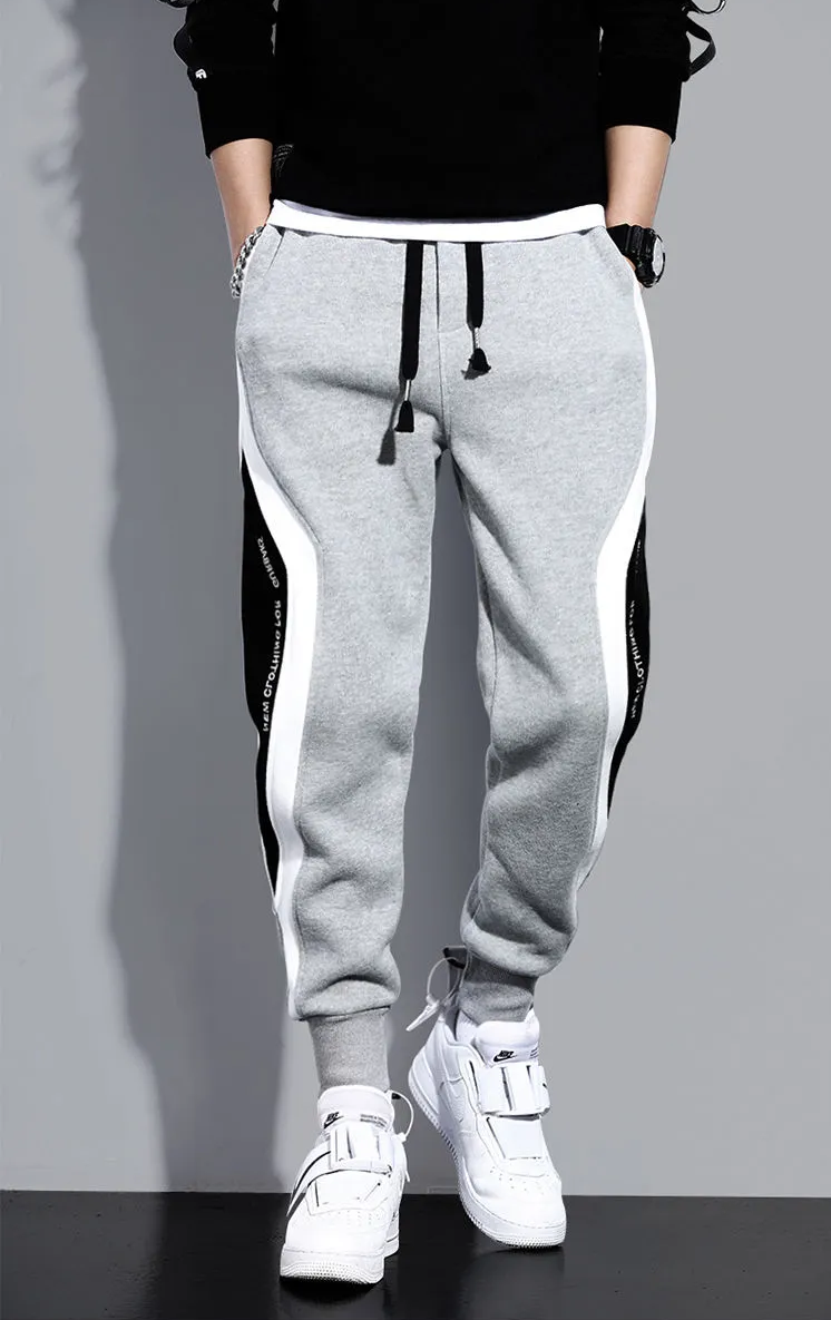 Jogger Casual con Cintura Elástica y Diseño Patchwork para Hombre | Ideal para Uso Diario y Salidas Informales