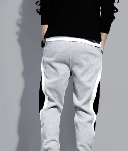 Jogger Casual con Cintura Elástica y Diseño Patchwork para Hombre | Ideal para Uso Diario y Salidas Informales