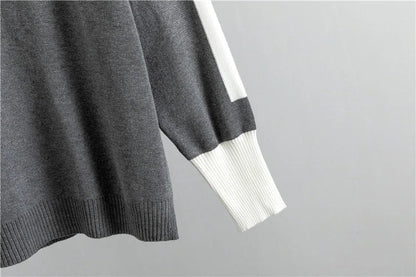 Conjunto de Jersey con Motivo Patchwork y Pantalón para Mujer | Ideal para Otoño
