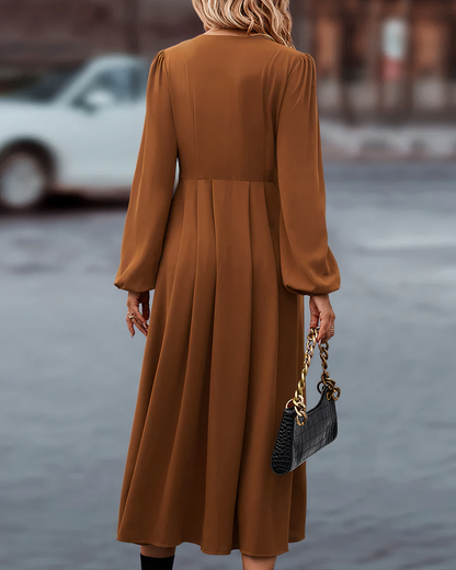 Vestido con Mangas Largas y Cierre de Botones para Mujer | Ideal para Uso Diario u Ocasiones