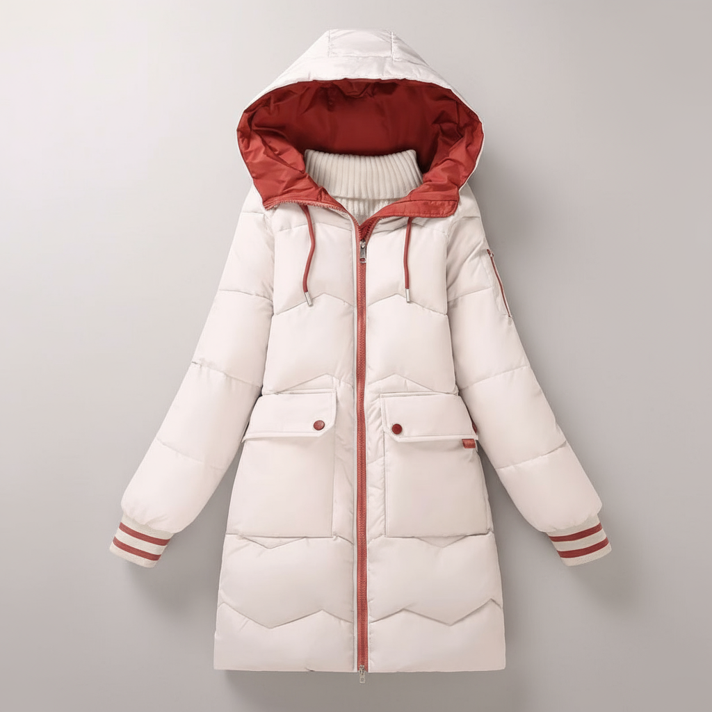 Chaqueta De Invierno Con Corte Funcional Para Mujer | Ideal Para La Temporada Fría
