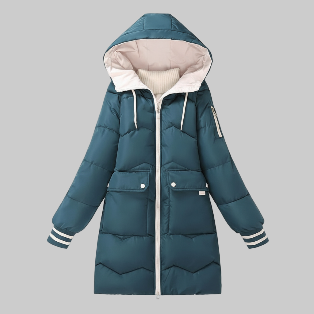 Chaqueta De Invierno con Capucha Integrada para Mujer | Ideal para La Temporada Fría