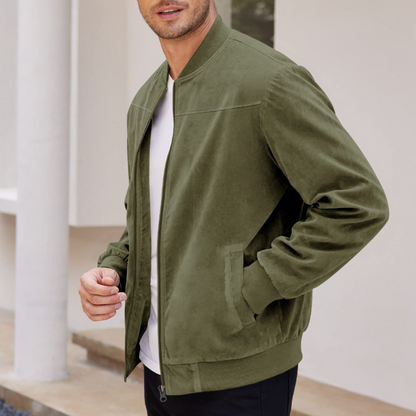 Chaqueta Bomber con Cierre de Cremallera para Adultos | Ideal para Períodos de Entretiempo