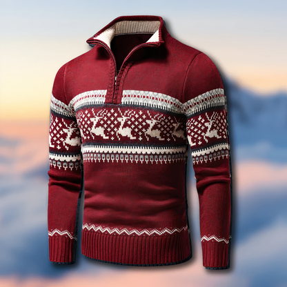 Jersey de Manga Larga con Medio Cierre y Cuello Alto para Hombre | Ideal para Uso Diario y Casual