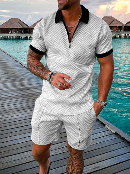 Conjunto de Polo con Cremallera y Short para Hombre | Ideal para el Verano