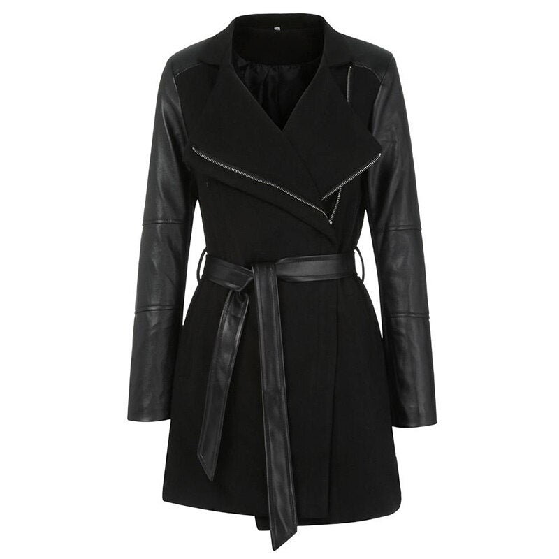 Gabardina Larga Con Cinturón Ajustable Para Mujer | Ideal Para Entretiempo
