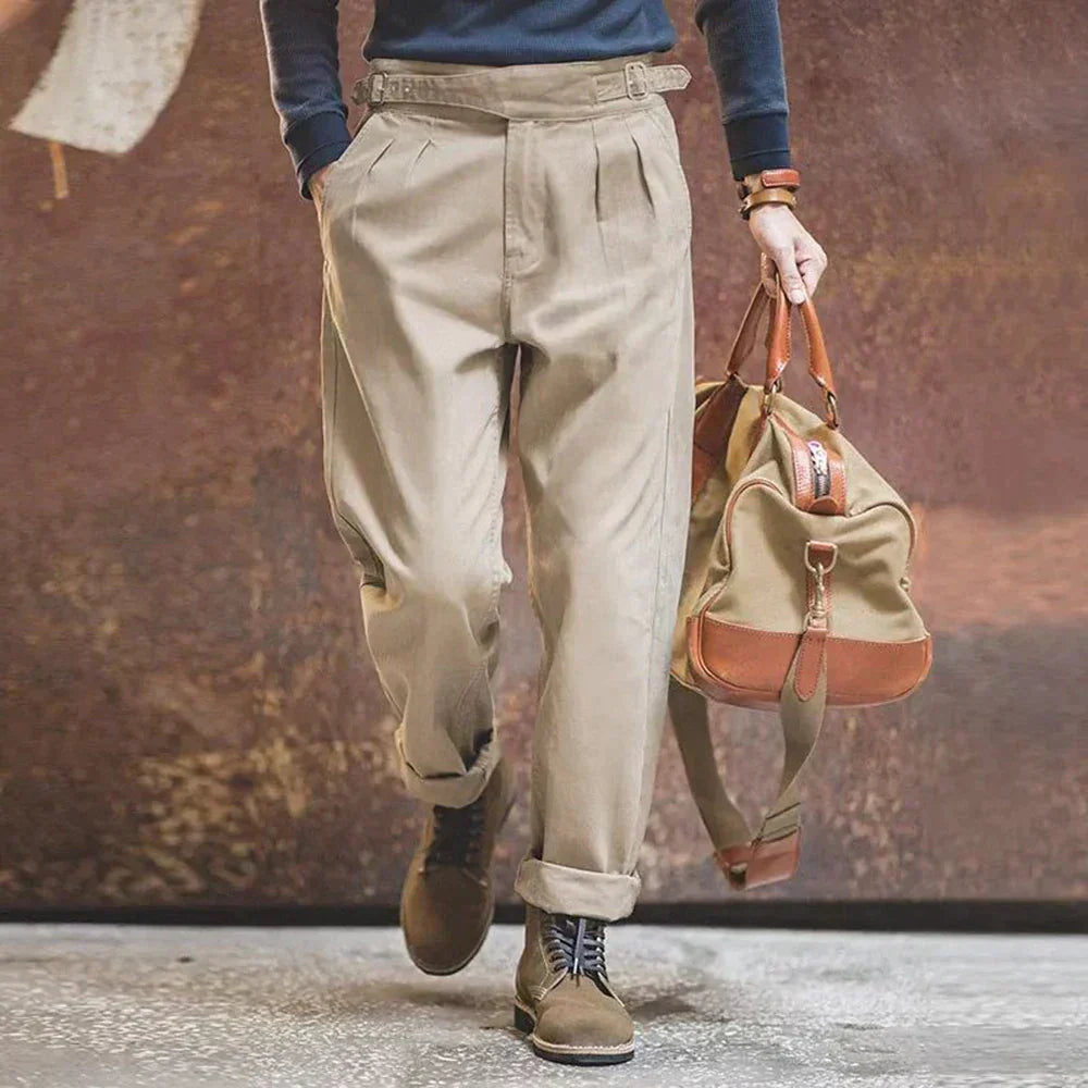 Pantalones Para Hombre Con Corte Recto Y Pliegues Frontales Para Hombre | Ideal Para Uso Diario