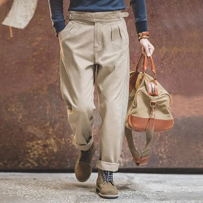 Pantalones Para Hombre Con Corte Recto Y Pliegues Frontales Para Hombre | Ideal Para Uso Diario