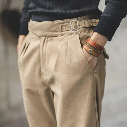 Pantalones Para Hombre Con Corte Recto Y Pliegues Frontales Para Hombre | Ideal Para Uso Diario