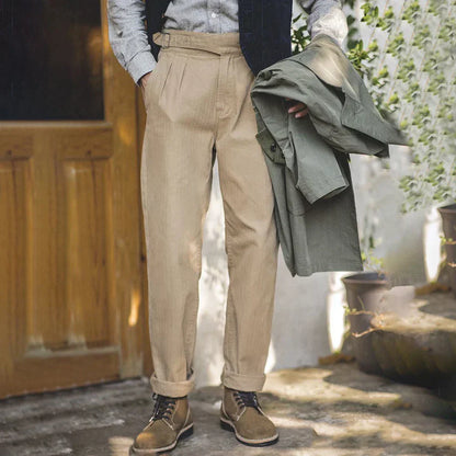 Pantalones Para Hombre Con Corte Recto Y Pliegues Frontales Para Hombre | Ideal Para Uso Diario