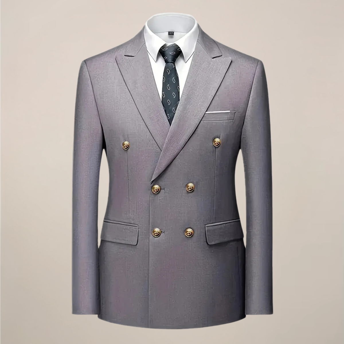 Traje Dos Piezas Para Hombre Con Chaqueta De Doble Botonadura Y Pantalón | Ideal Para Eventos Formales