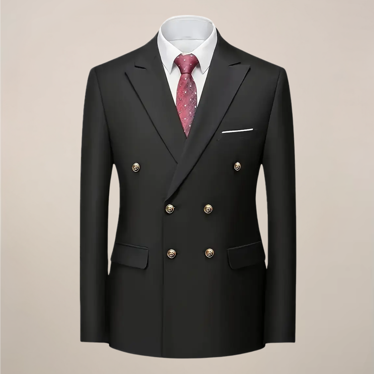 Traje Dos Piezas Para Hombre Con Chaqueta De Doble Botonadura Y Pantalón | Ideal Para Eventos Formales