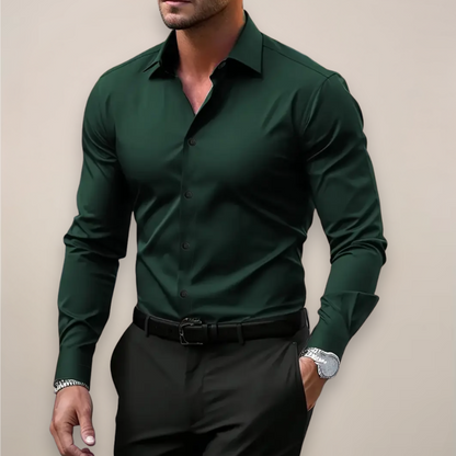 Camisa Slim Fit con Cuello Clásico para Hombre | Ideal para Primavera y Otoño