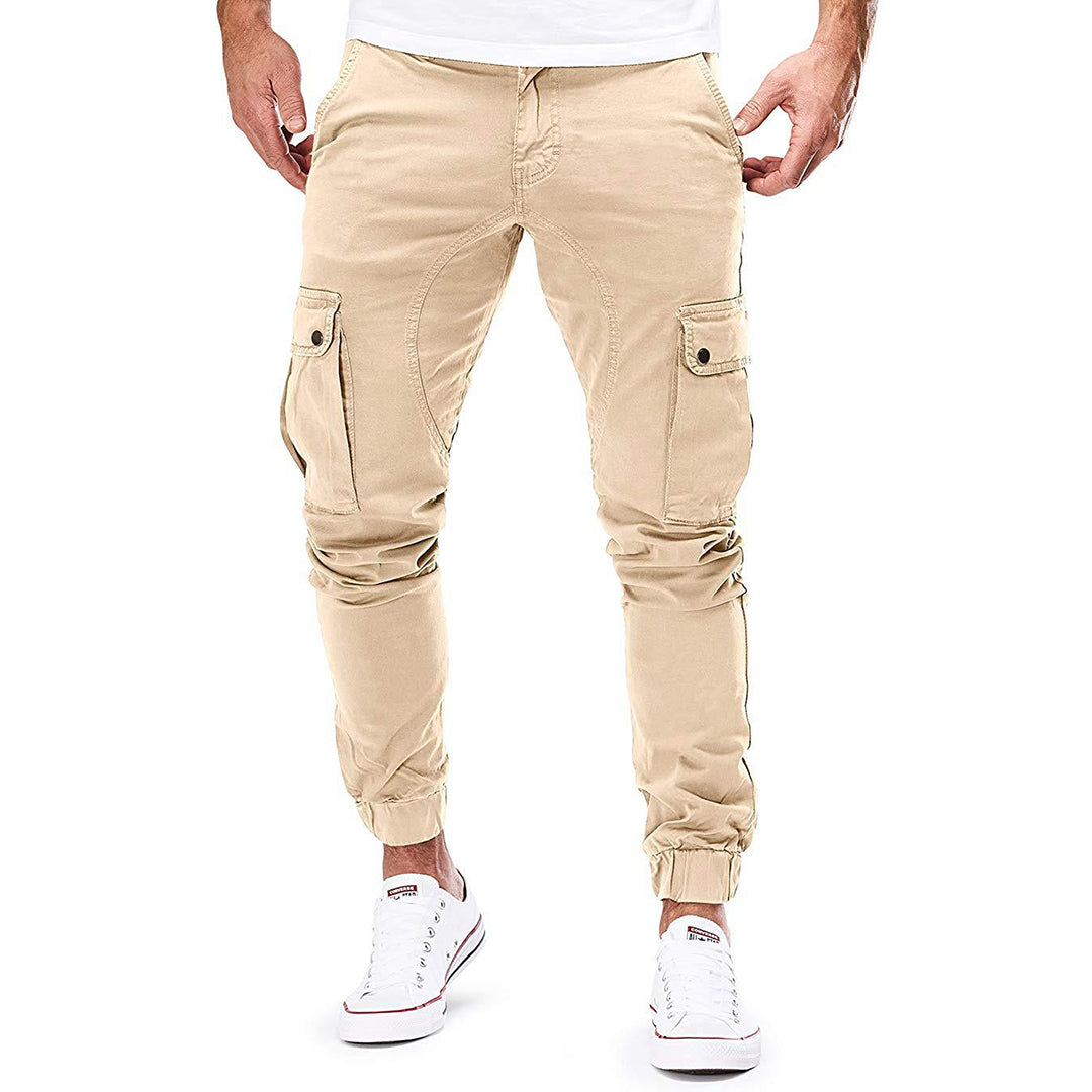 Pantalón Cargo De Corte Amplio Con Bolsillos Múltiples Para Hombre | Ideal Para Uso Diario Y Actividades Exteriores