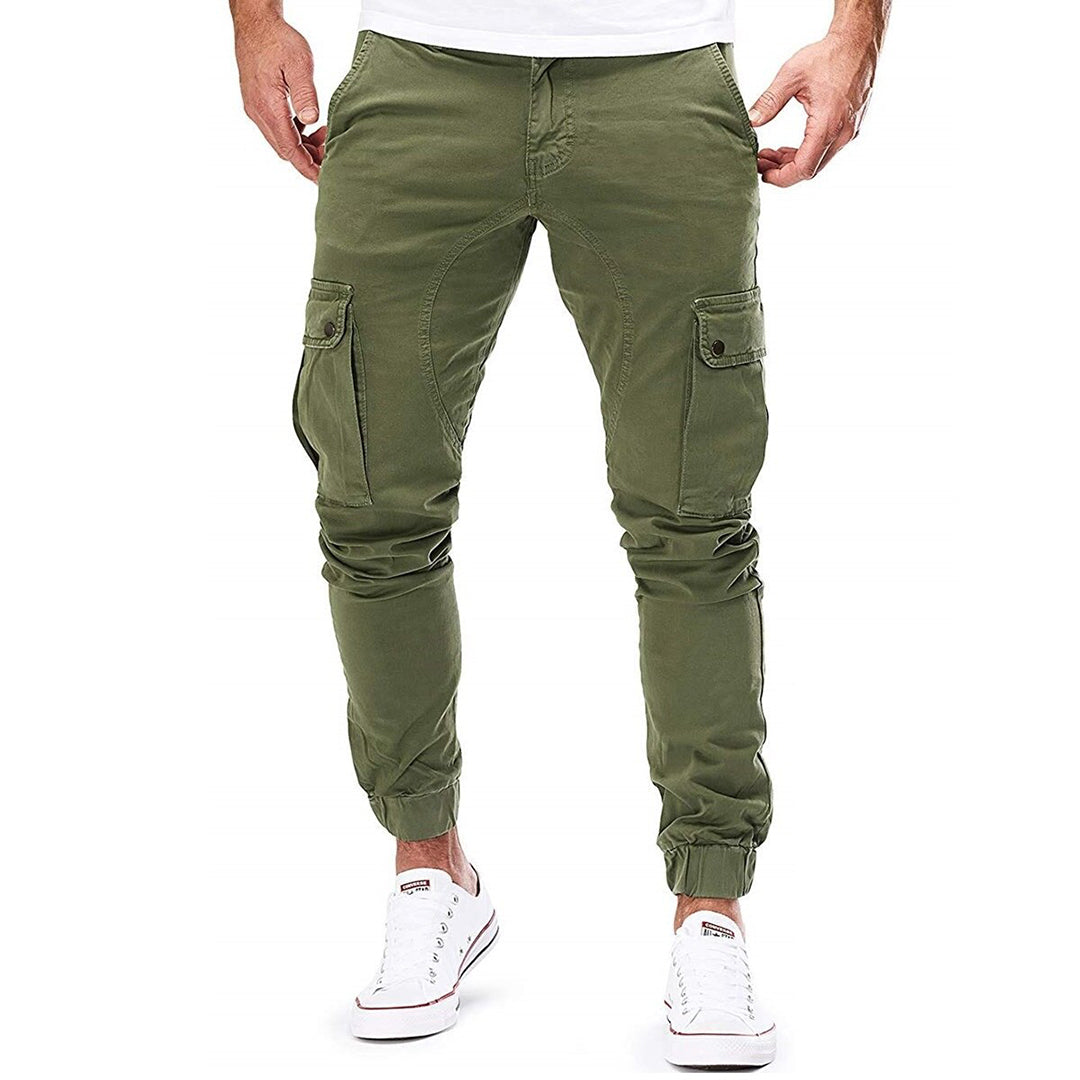 Pantalón Cargo De Corte Amplio Con Bolsillos Múltiples Para Hombre | Ideal Para Uso Diario Y Actividades Exteriores